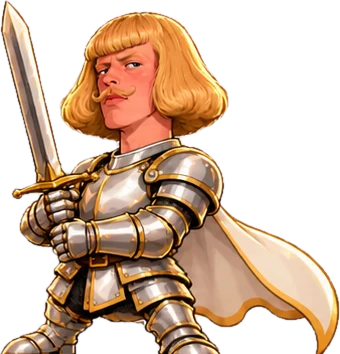 Phil holding the sword